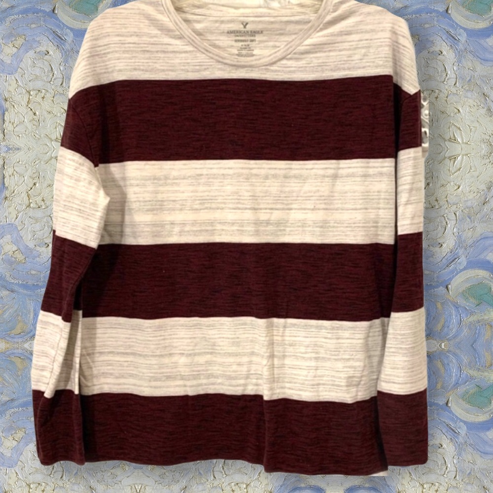 American Eagle Seriously Soft striped tee